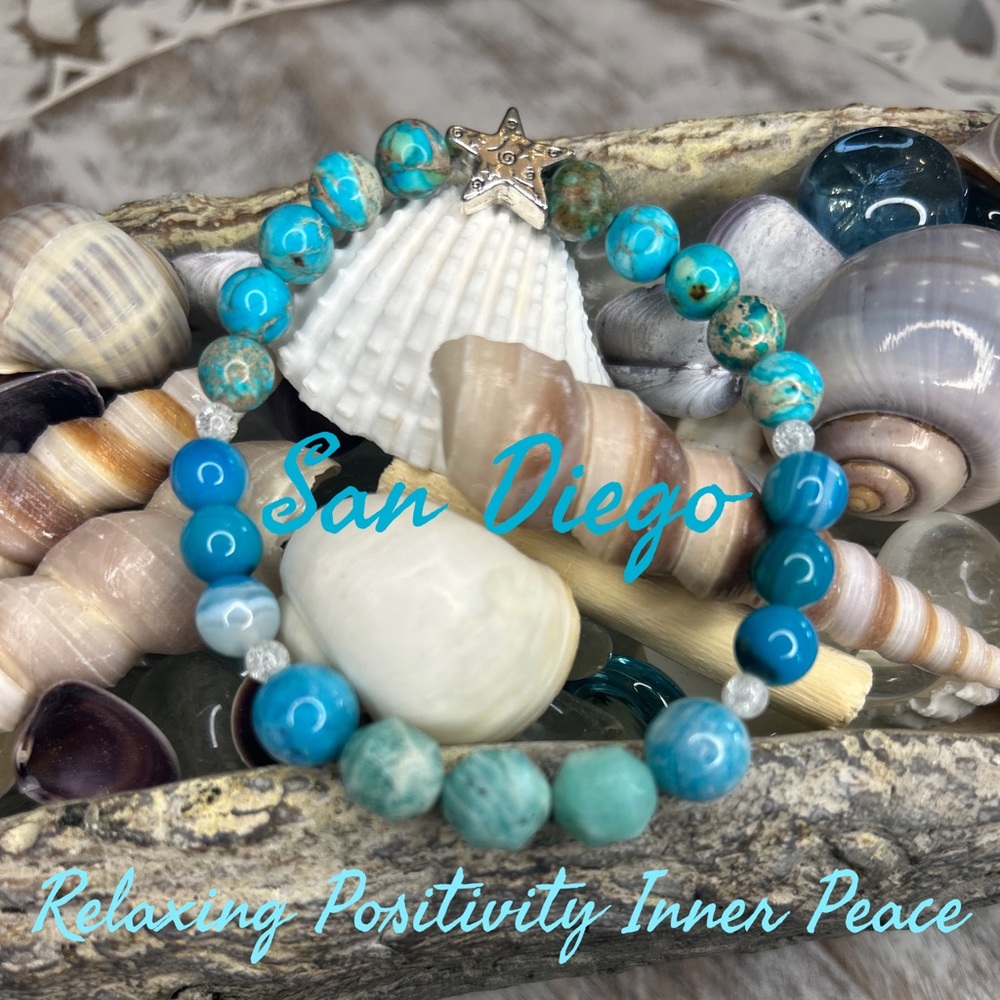 Gemstone beaded bracelet
